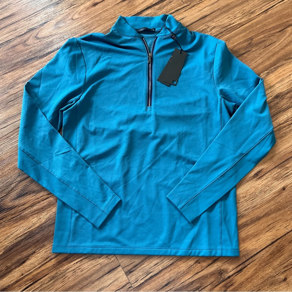 NWT Men's Greyson Sport 1/4 Zip Pullover Teal Blue Size Small